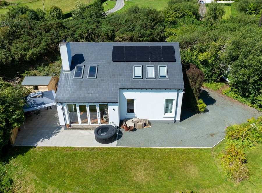 Solar PV panels installed on the roof of a Donegal home